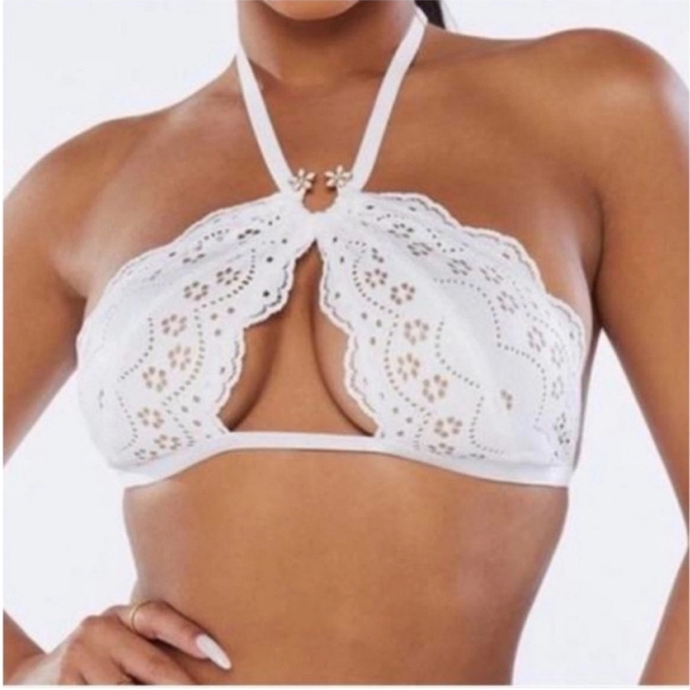 Savage X Fenty White Bralette Halter NWT 3X